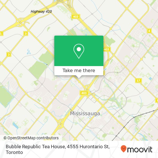 Bubble Republic Tea House, 4555 Hurontario St map