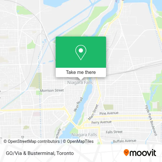 GO/Via & Busterminal map