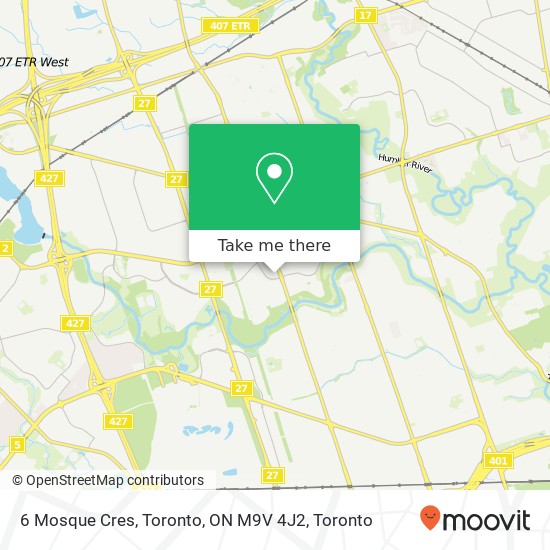 6 Mosque Cres, Toronto, ON M9V 4J2 map