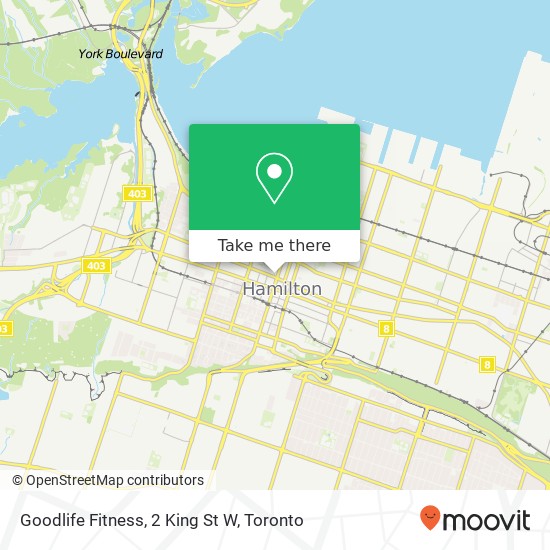 Goodlife Fitness, 2 King St W map