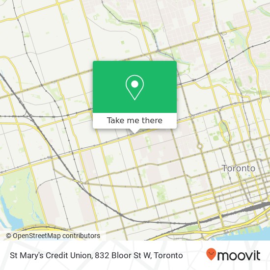 St Mary's Credit Union, 832 Bloor St W map