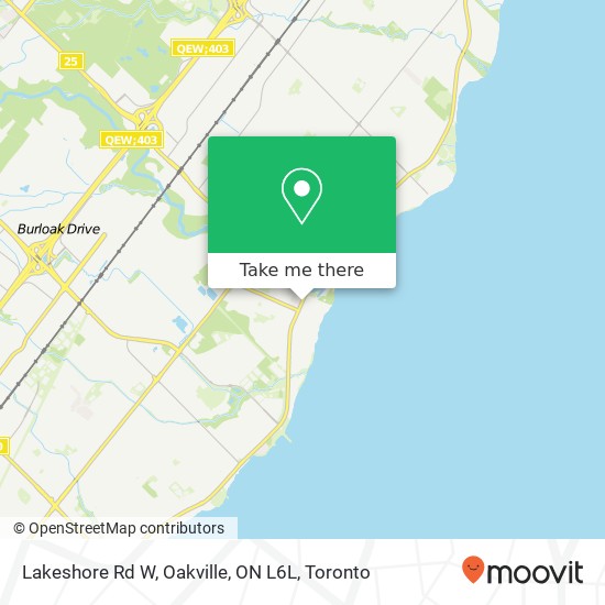 Lakeshore Rd W, Oakville, ON L6L map