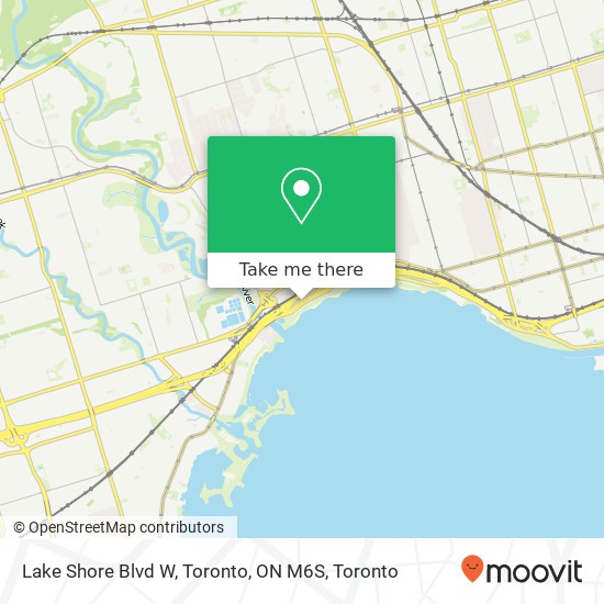 Lake Shore Blvd W, Toronto, ON M6S map