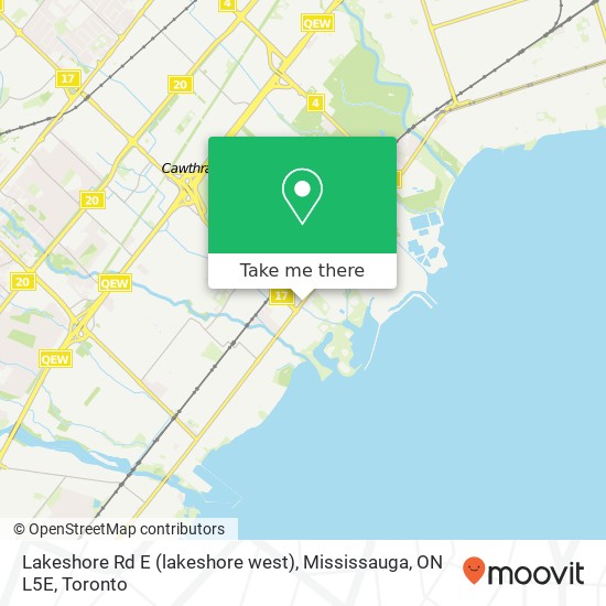 Lakeshore Rd E (lakeshore west), Mississauga, ON L5E map
