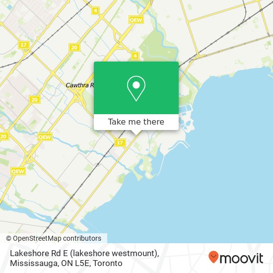Lakeshore Rd E (lakeshore westmount), Mississauga, ON L5E map