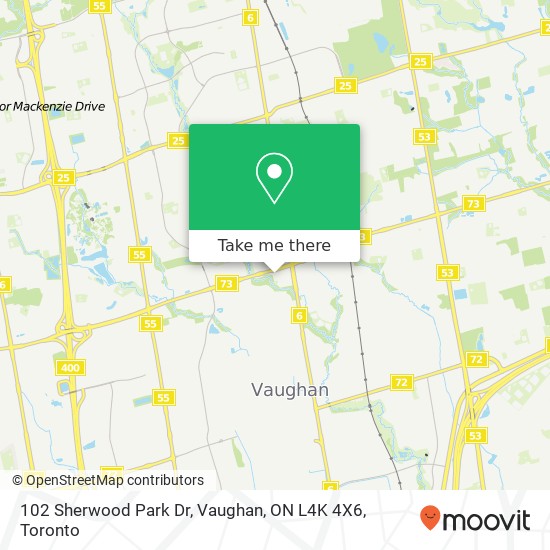 102 Sherwood Park Dr, Vaughan, ON L4K 4X6 map