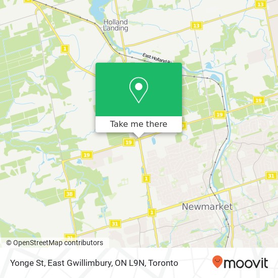 Yonge St, East Gwillimbury, ON L9N map