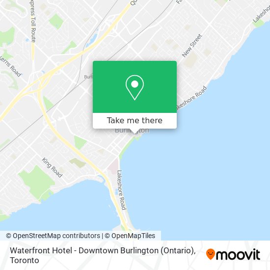 Waterfront Hotel - Downtown Burlington (Ontario) map