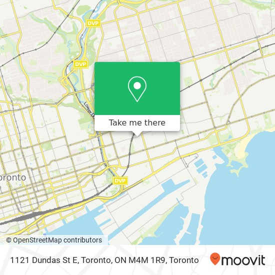 1121 Dundas St E, Toronto, ON M4M 1R9 map