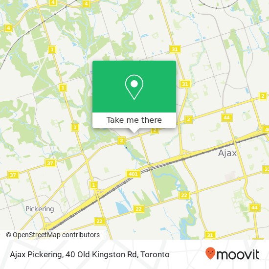 Ajax Pickering, 40 Old Kingston Rd map