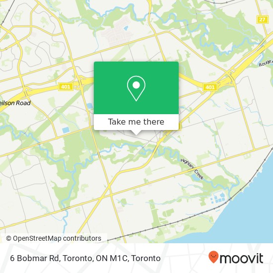 6 Bobmar Rd, Toronto, ON M1C map