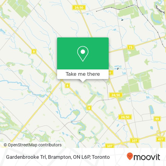 Gardenbrooke Trl, Brampton, ON L6P map