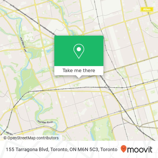 155 Tarragona Blvd, Toronto, ON M6N 5C3 map
