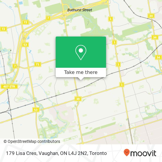 179 Lisa Cres, Vaughan, ON L4J 2N2 map