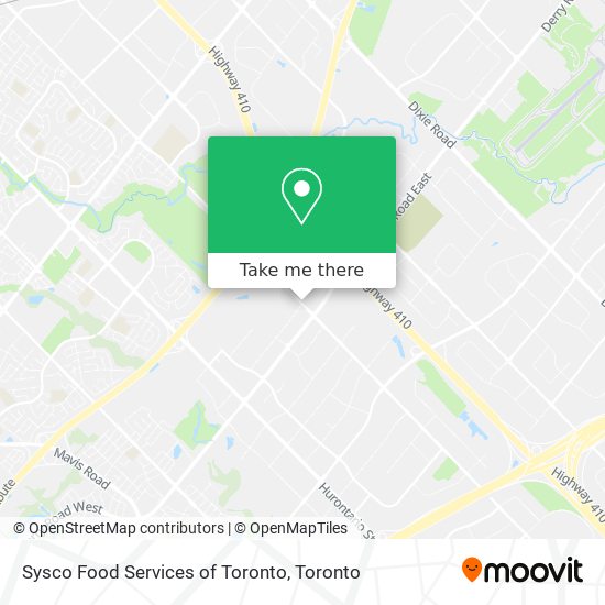 Sysco Food Services of Toronto map