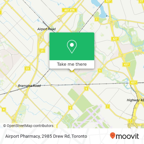 Airport Pharmacy, 2985 Drew Rd map