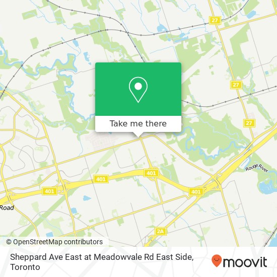 Sheppard Ave East at Meadowvale Rd East Side plan