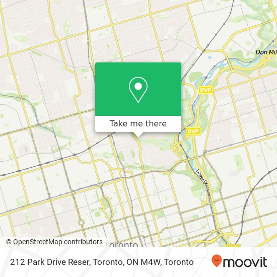 212 Park Drive Reser, Toronto, ON M4W map