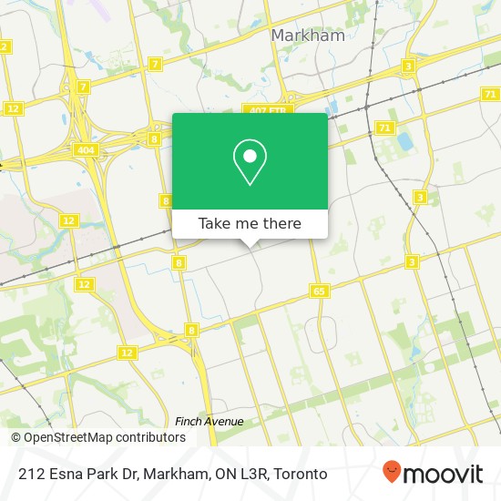 212 Esna Park Dr, Markham, ON L3R map