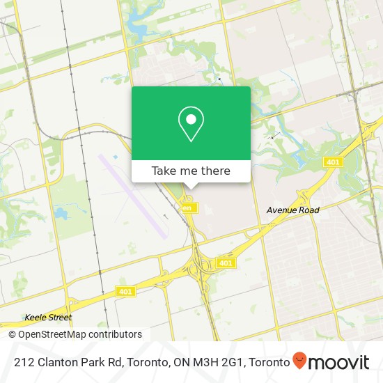 212 Clanton Park Rd, Toronto, ON M3H 2G1 map
