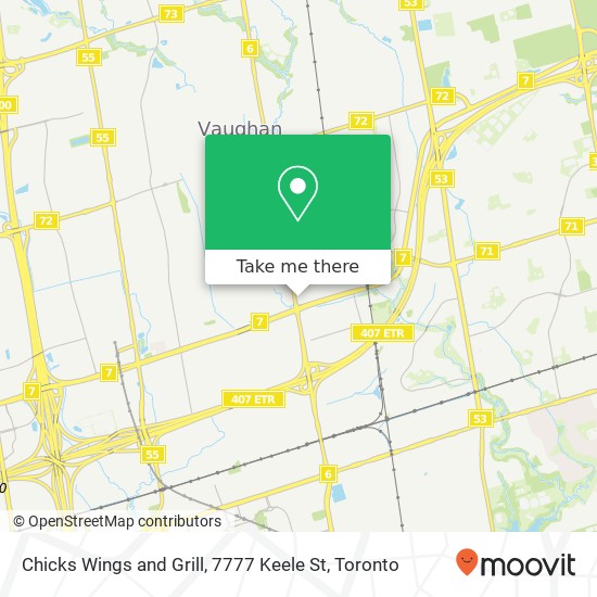 Chicks Wings and Grill, 7777 Keele St map