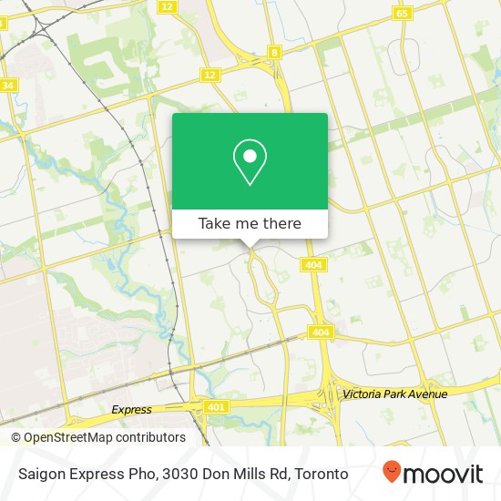 Saigon Express Pho, 3030 Don Mills Rd map