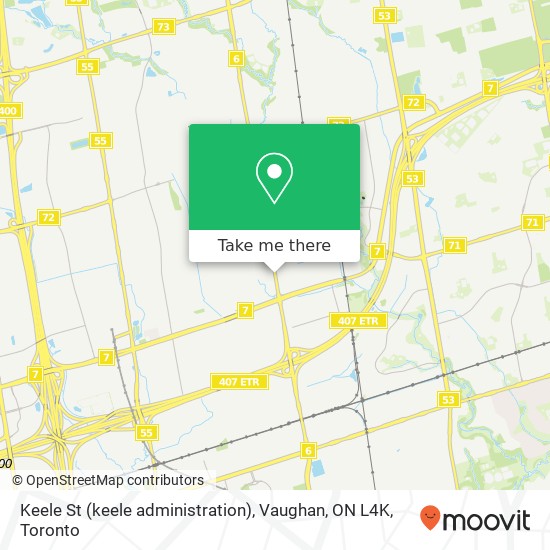 Keele St (keele administration), Vaughan, ON L4K map
