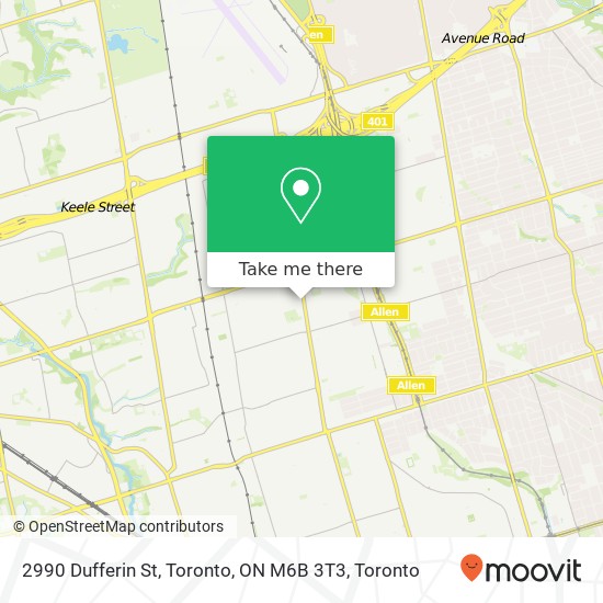 2990 Dufferin St, Toronto, ON M6B 3T3 map