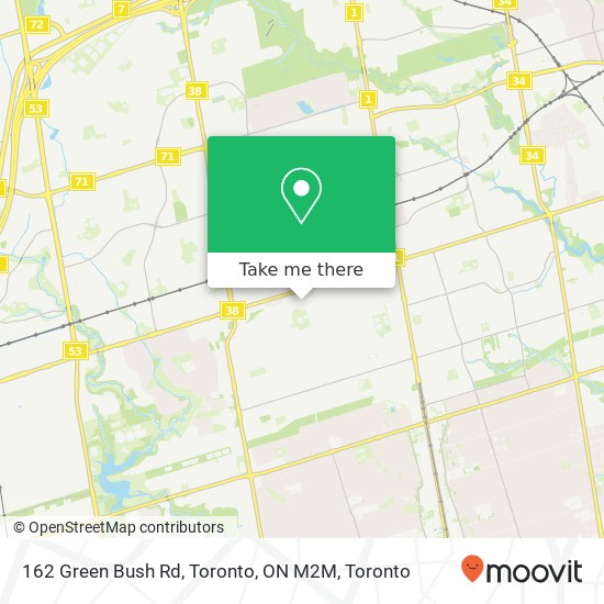 162 Green Bush Rd, Toronto, ON M2M map