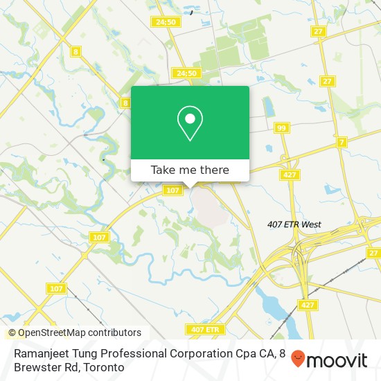 Ramanjeet Tung Professional Corporation Cpa CA, 8 Brewster Rd map