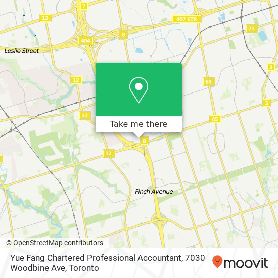 Yue Fang Chartered Professional Accountant, 7030 Woodbine Ave map