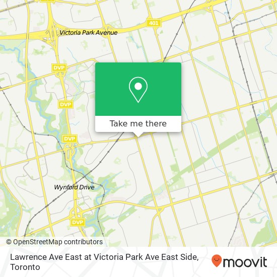 Lawrence Ave East at Victoria Park Ave East Side map