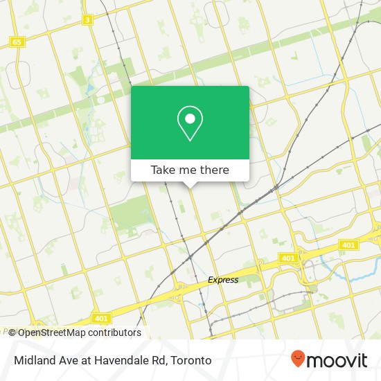 Midland Ave at Havendale Rd map