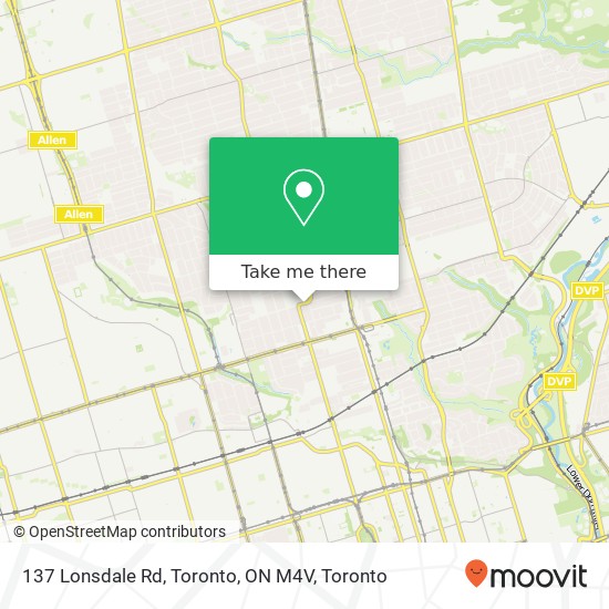 137 Lonsdale Rd, Toronto, ON M4V map