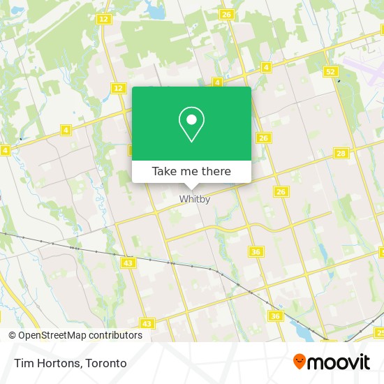 Tim Hortons map