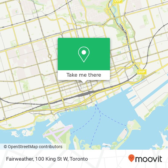 Fairweather, 100 King St W map