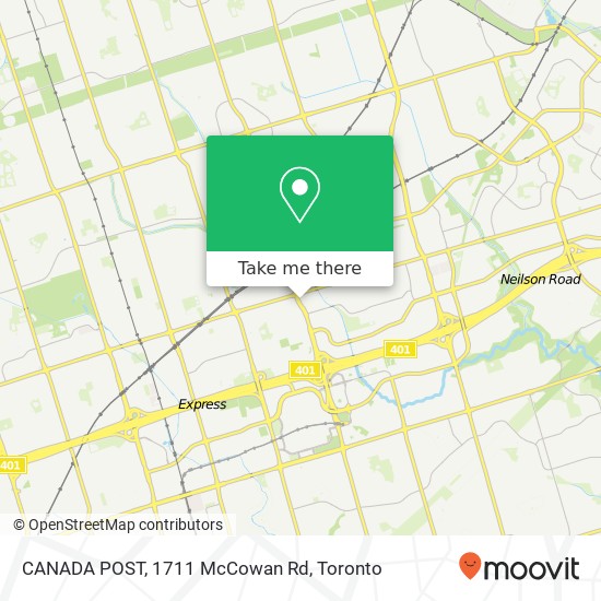 CANADA POST, 1711 McCowan Rd map