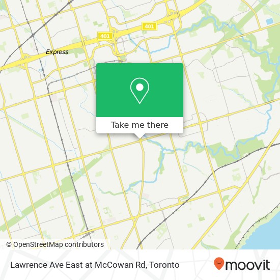 Lawrence Ave East at McCowan Rd map