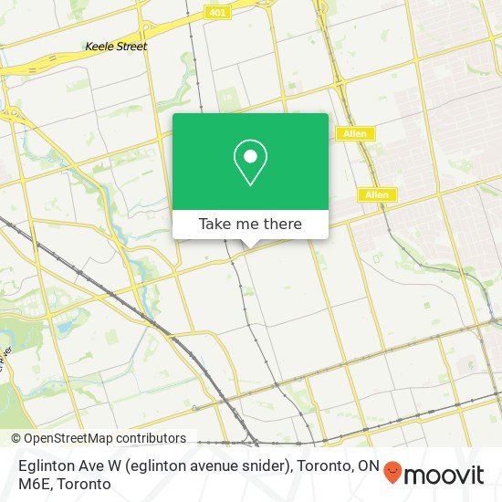 Eglinton Ave W (eglinton avenue snider), Toronto, ON M6E map