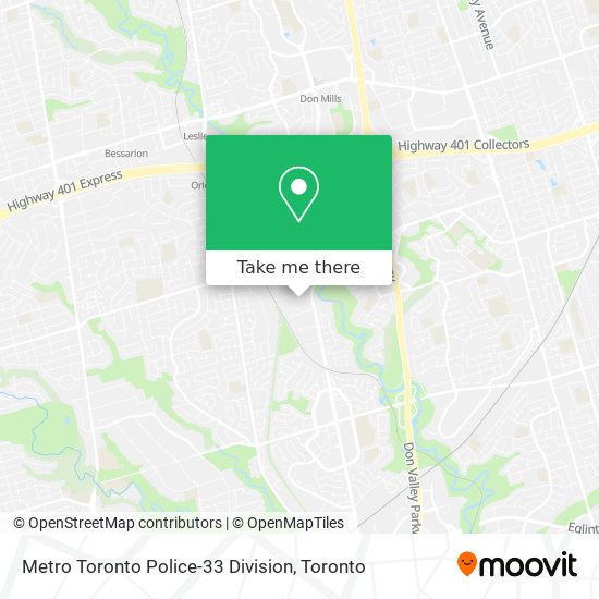 Metro Toronto Police-33 Division map