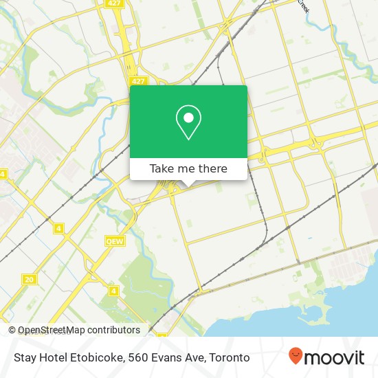 Stay Hotel Etobicoke, 560 Evans Ave map