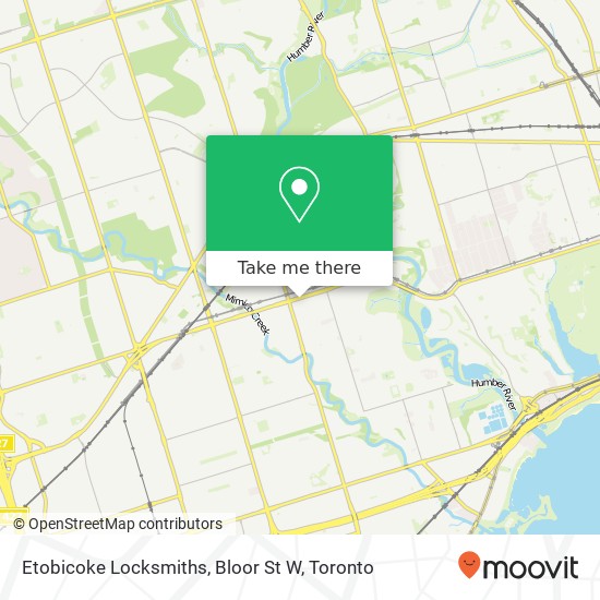 Etobicoke Locksmiths, Bloor St W map