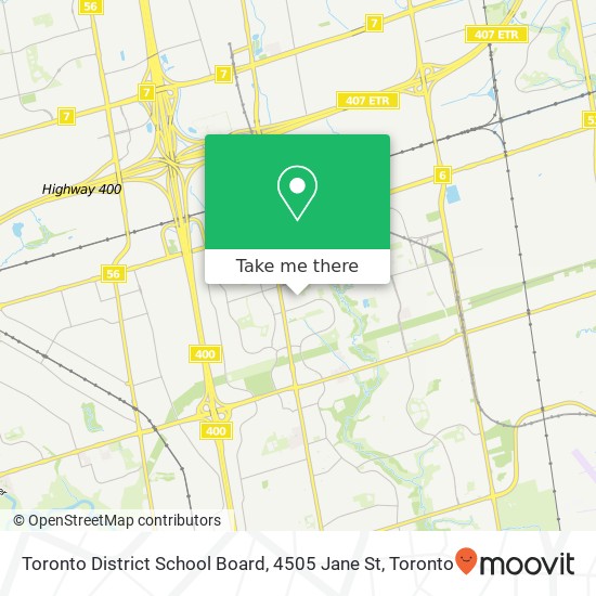 Toronto District School Board, 4505 Jane St map