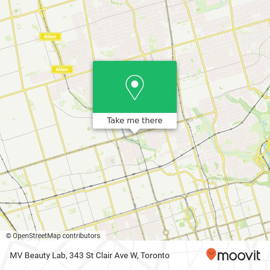 MV Beauty Lab, 343 St Clair Ave W map
