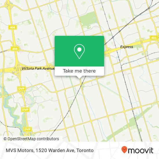 MVS Motors, 1520 Warden Ave map