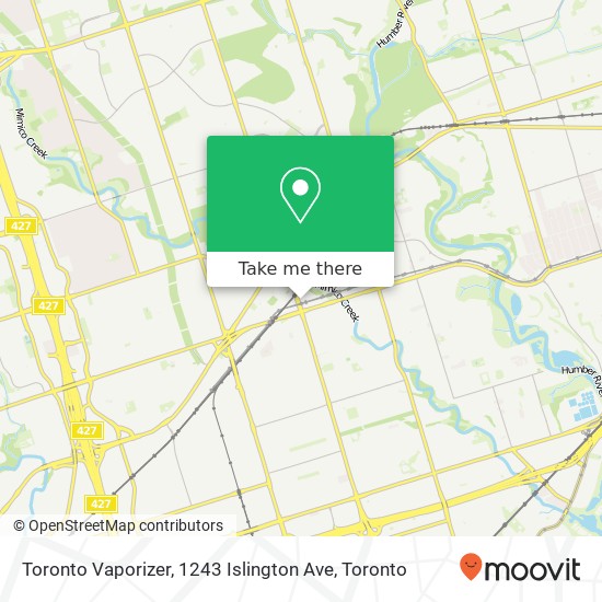 Toronto Vaporizer, 1243 Islington Ave map