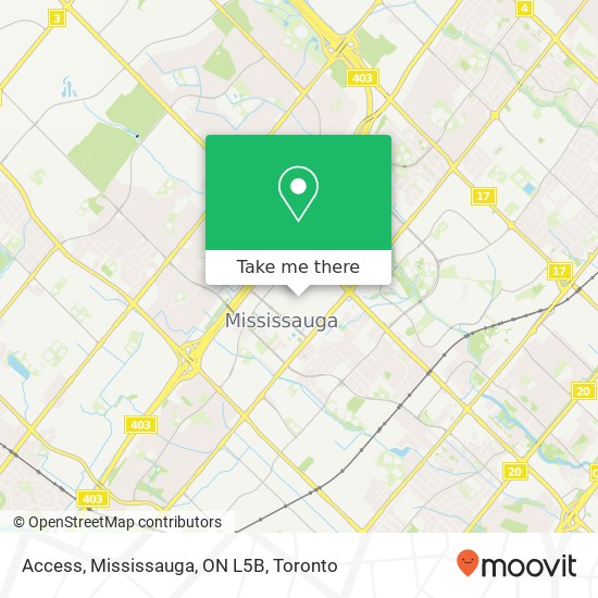 Access, Mississauga, ON L5B map