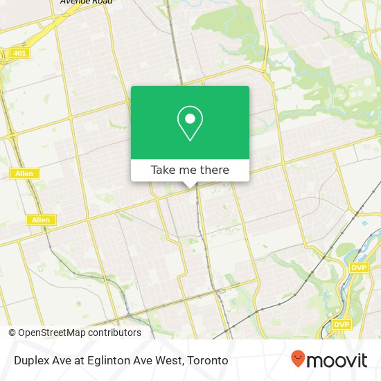 Duplex Ave at Eglinton Ave West map