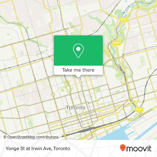 Yonge St at Irwin Ave map