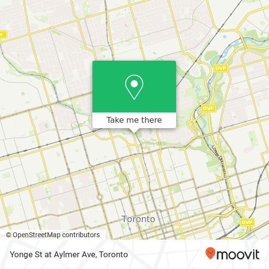 Yonge St at Aylmer Ave map